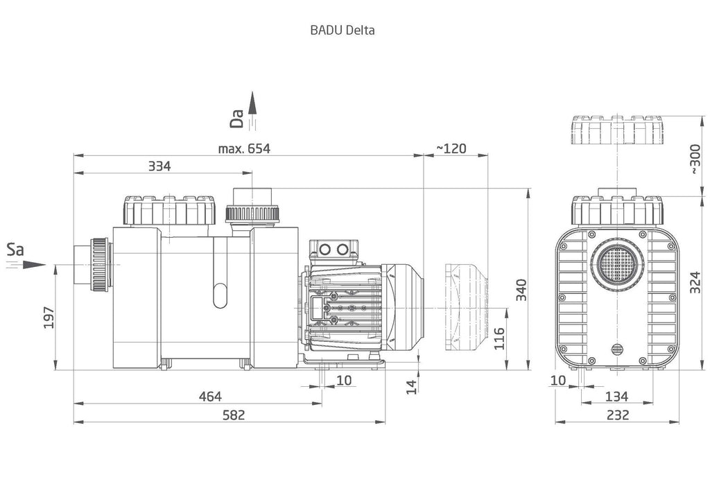Badu Delta 17, 17m3/h 230V