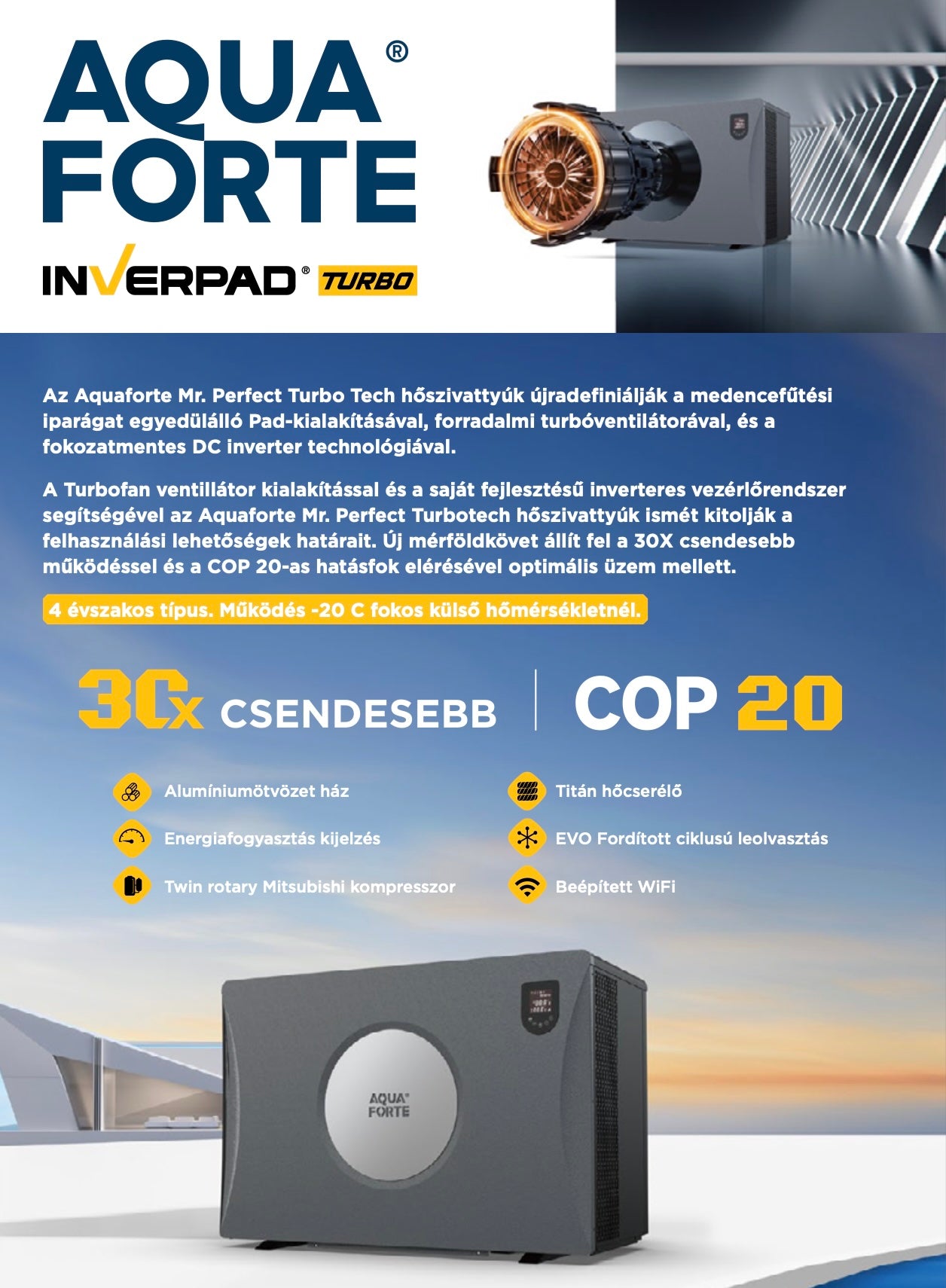 Aquaforte Mr. Perfect Turbo Tech 11,6 kW Hőszivattyú