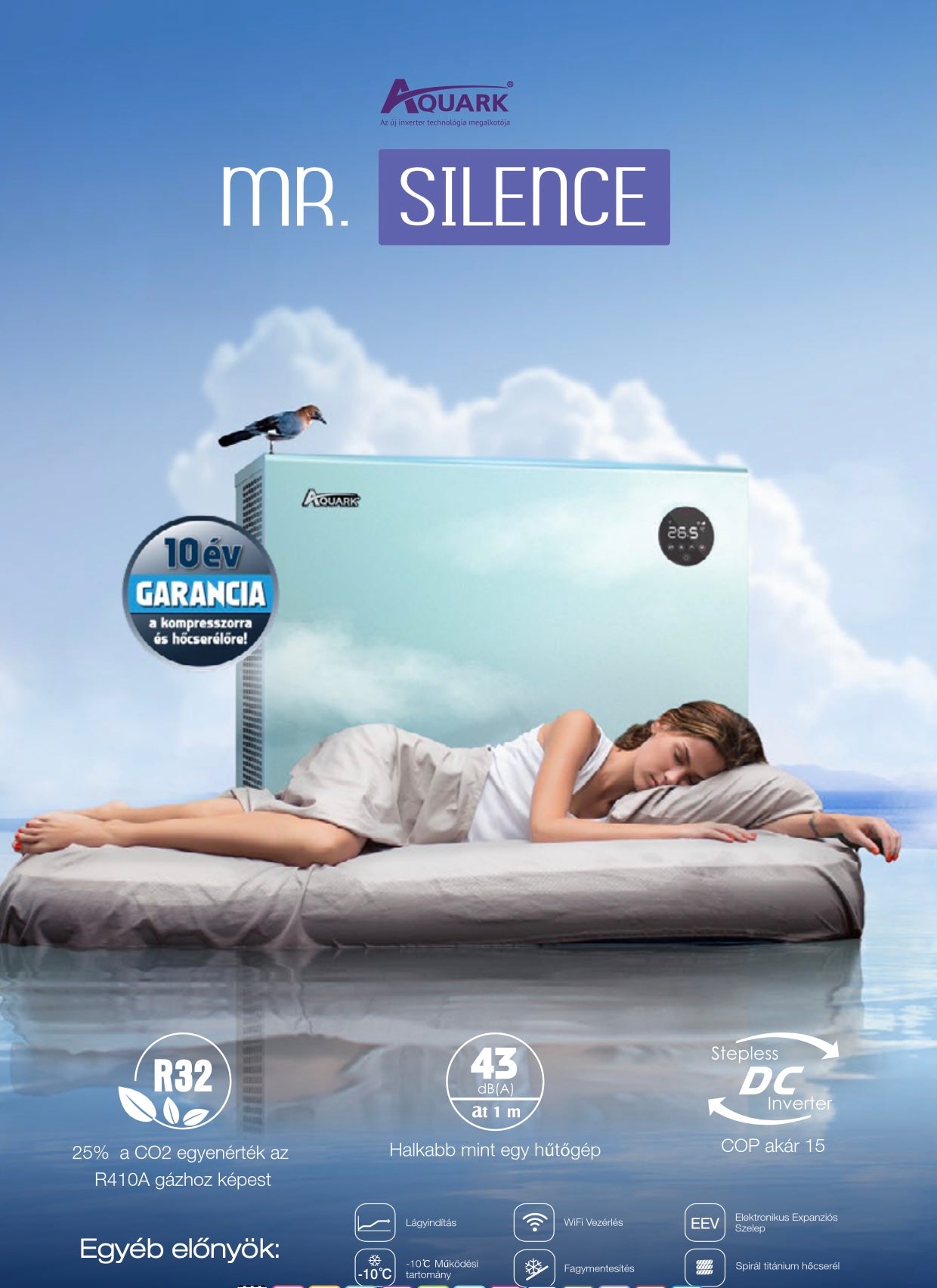 Aquark Mr.Silence 9 kW Hőszivattyú